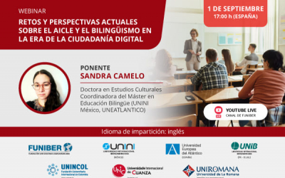 UNIB organiza el webinar «Retos y perspectivas actuales sobre el AICLE y el bilingüis